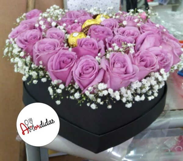 Arreglos florales a Domicilio Bogotá - Corazón de rosas - Imagen 4