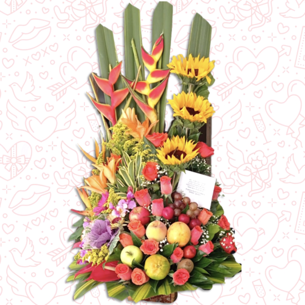 Arreglo de flores a Domicilio Bogotá  – Flores con frutas